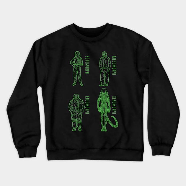 Body types - dark Crewneck Sweatshirt by forsureee